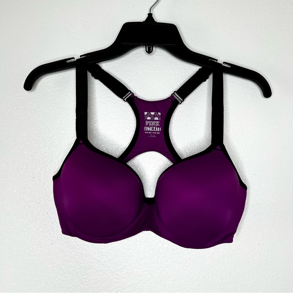 PINK Victoria's Secret Purple Racerback T-Shirt Bra
